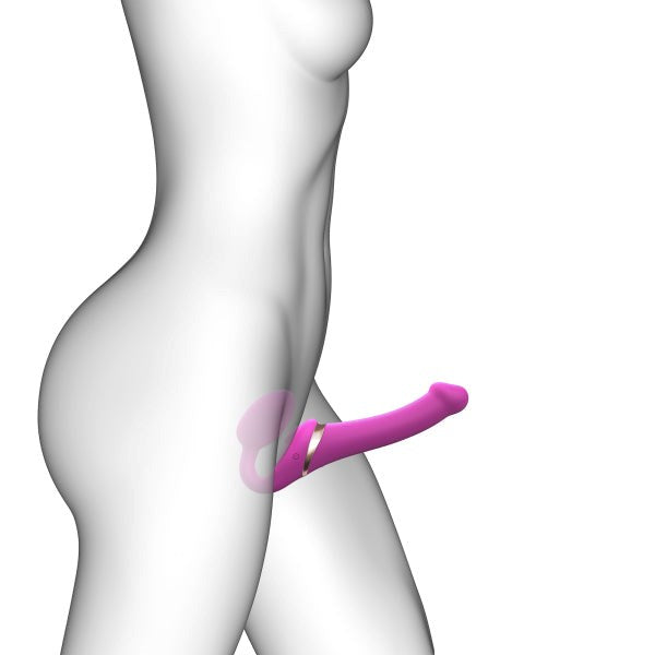 STRAP-ON-ME Multi-Sensation Bendable Strap-On Vibrator - Strap On Sextoys