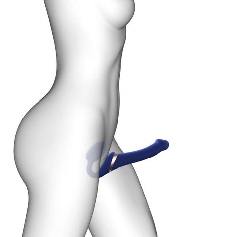 STRAP-ON-ME Multi Orgasm Bendable Strap-On - Night Blue - Strap On Sextoys