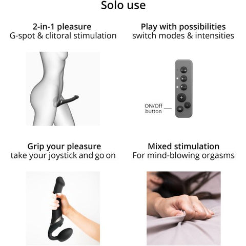 STRAP-ON-ME Multi Orgasm Bendable Strap-On - Night Blue - Strap On Sextoys