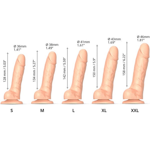 STRAP-ON-ME Sliding Skin Realistic Dildo - Flesh - Realistic Dildos