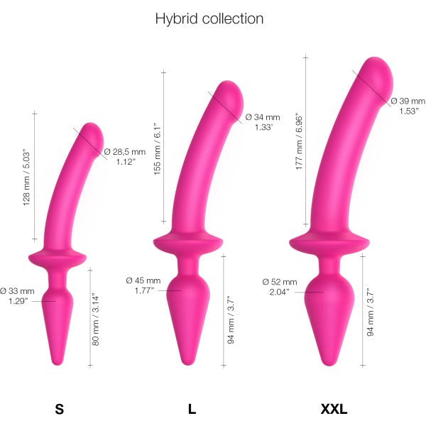 STRAP-ON-ME Switch Plug-In Semi-Realistic Fuchsia - Anal Dildos