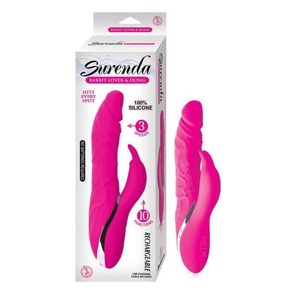 SURENDA Silicone Rabbit Vibrator - Rotating Shaft and Clitoral Stimulator - - Rabbit Vibrators