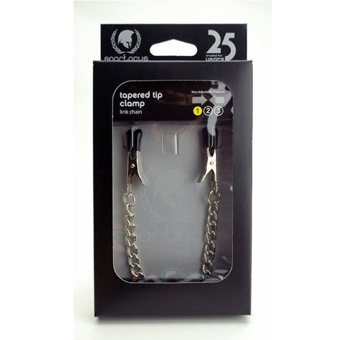 Spartacus' Pinchy Grip Nipple Clamps - Durable Chain for Prolonged Pleasure - Nipple and Clit Clamps