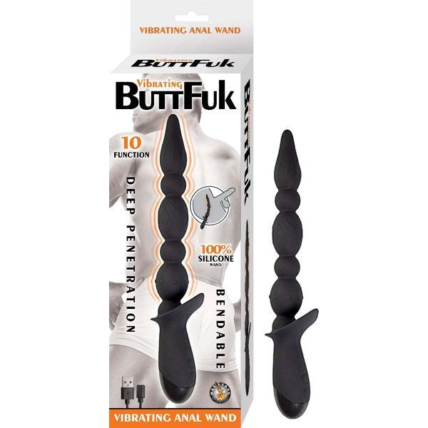 VIBRATING BUTTFUK VIbrating Beaded Anal Wand - - Anal Beads and Balls
