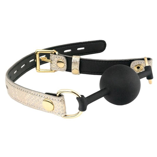 Smooth silicone ball gag delivers effective restraint with unparalleled comfort. - Bondage Gags and Bits