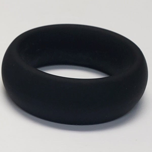 Wide Silicone Donut Ring Black 1.5 inches For Penis Pumps - Stretchy Cock Rings