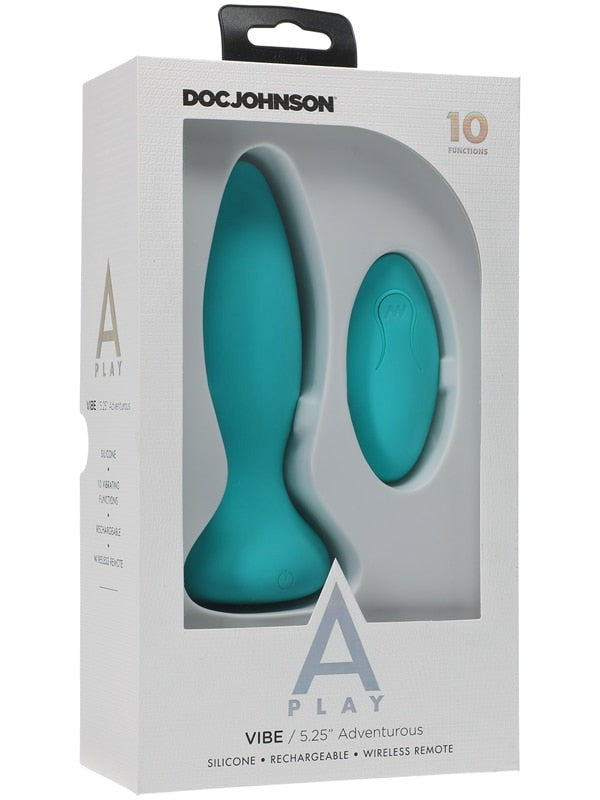 A-Play Vibe Adventurous 10 Functions Remote Control Anal Plug - - Butt Plugs