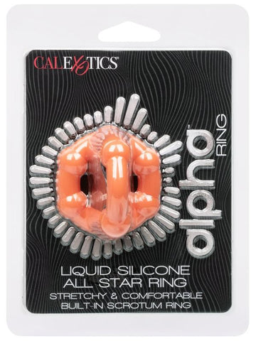 Alpha Liquid Silicone All Star Scrotum Support Ring - Stretchy Cock Rings