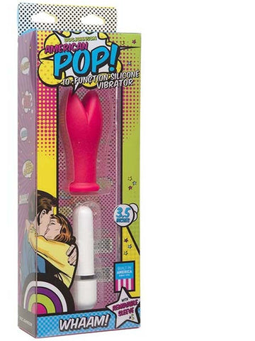 American Pop Whaam Double-Peaked Silicone Sleeve with Vibrator - G-Spot Vibrators
