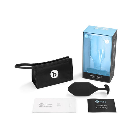 b-Vibe Snug Plug 5 - Silicone Weighted Butt Plug - Butt Plugs