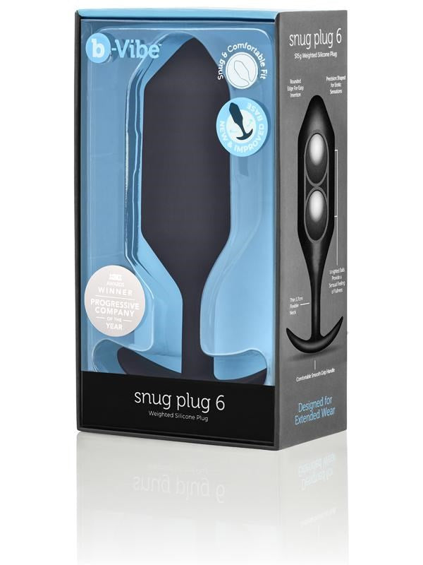 b-Vibe Snug Plug 6 - Anal Training Butt Plug - - Butt Plugs