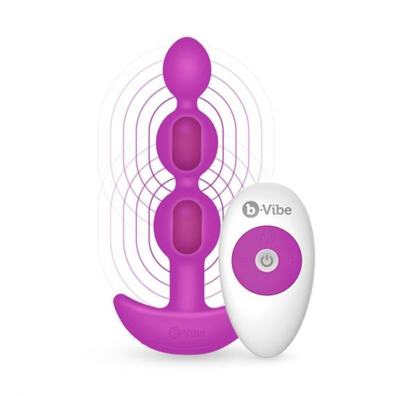 b-Vibe Triplet Remote Control Silicone Anal Beads - - Anal Beads and Balls