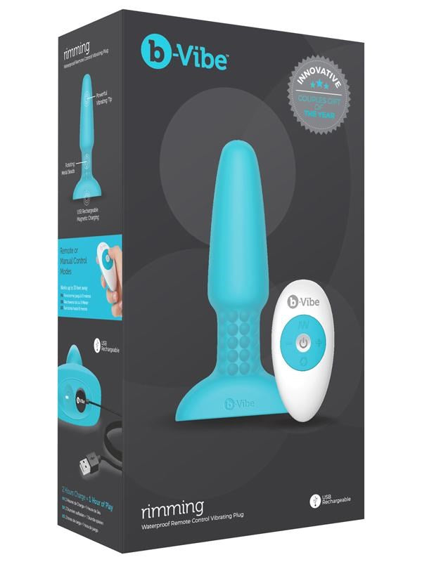 b-Vibe USB Rechargeable Rimming 2 Butt Plug - - Butt Plugs