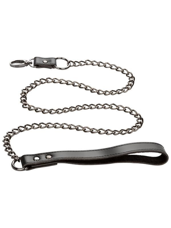 Euphoria Collection BDSM Collar With Chain Leash - - Collars and Leads