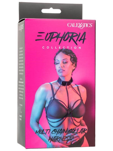 Euphoria Collection Multi Chain Fetish Collar Harness - Collars and Leads