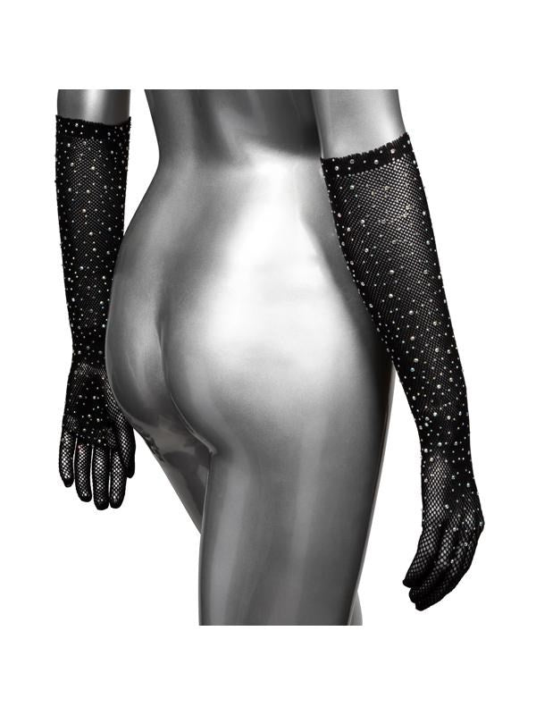 Radiance Full Length Mesh Gloves for Bold, Dazzling Style - - Wigs and Gloves