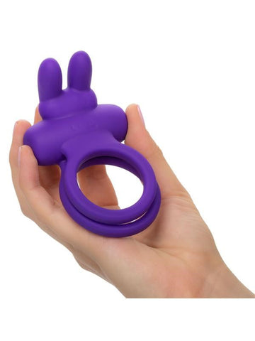 Rechargeable Rockin Rabbit Enhancer Vibrating Cock Ring - Vibrating Cock Rings