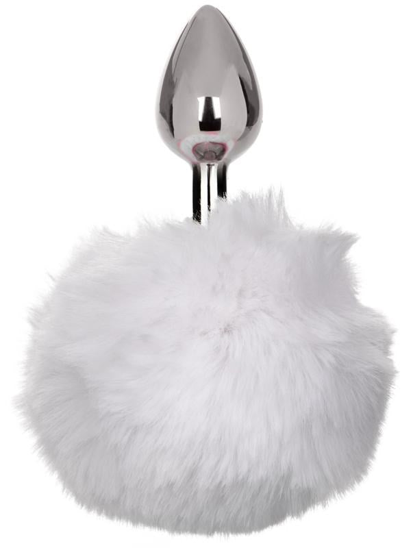 Running Wild Bunny Metallic Anal Probe with Fluffy Tail - - Butt Plugs