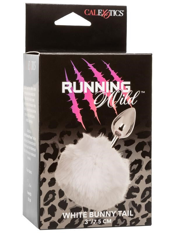 Running Wild Bunny Metallic Anal Probe with Fluffy Tail - - Butt Plugs