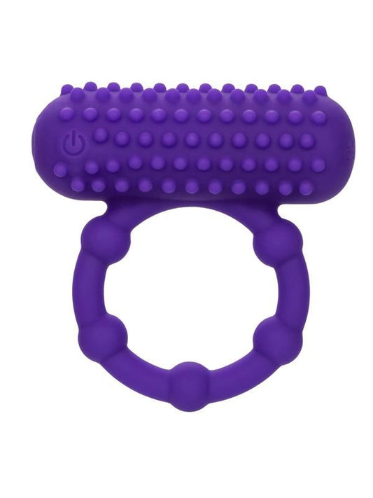 Silicone 12 Functions Rechargeable 5 Bead Maximus Ring - Vibrating Cock Rings