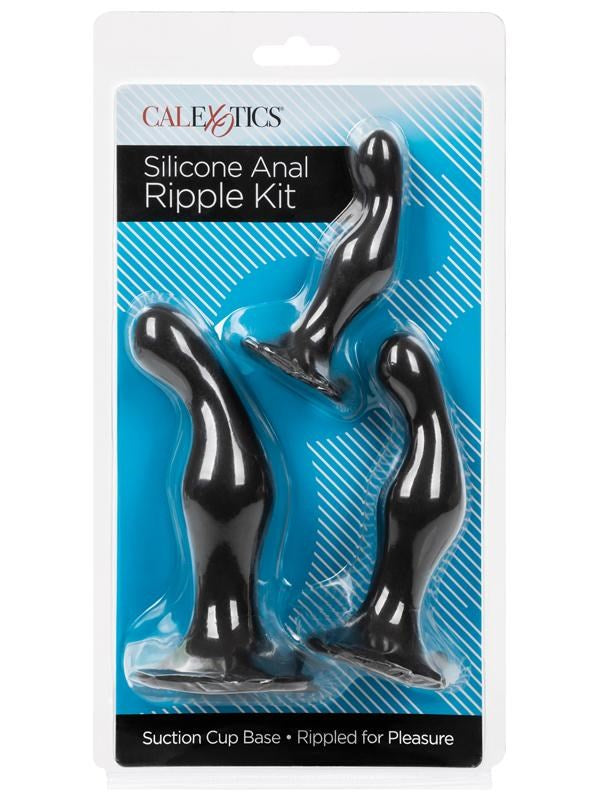 Silicone Anal Ripple Kit 3-Size Training Set - - Butt Plugs