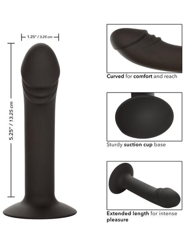 Silicone Curved Anal Dildo With Suction Cup - Anal Dildos