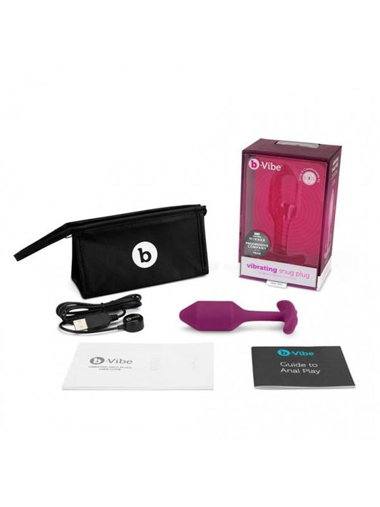 Vibrating Snug Plug Medium Silicone Anal Plug - Butt Plugs