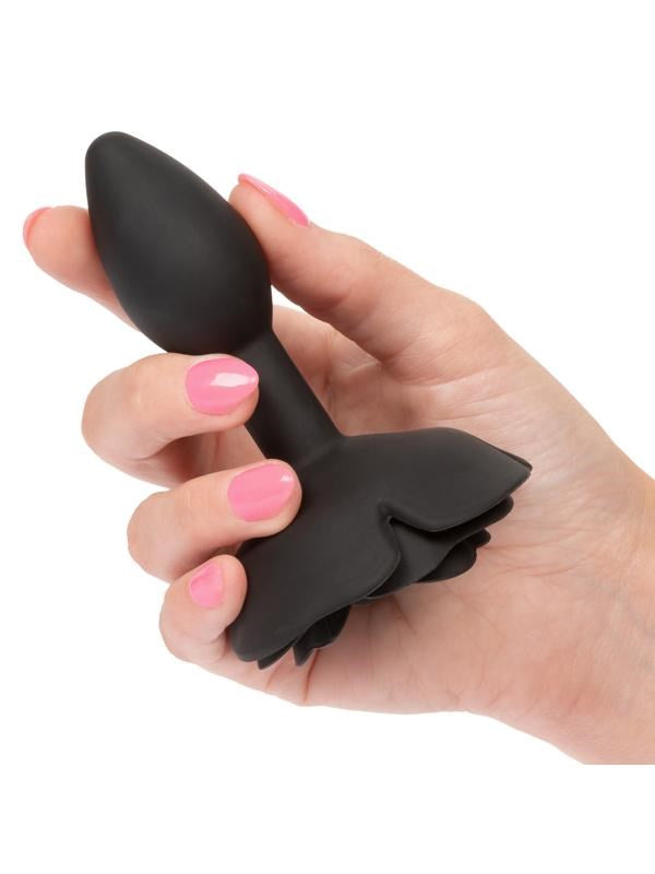 Forbidden Rose Smooth Silicone Anal Plug - - Butt Plugs