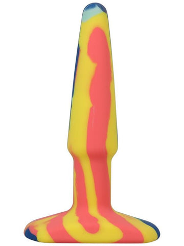 Doc Johnson A-Play Groovy Boxed Silicone Anal Plug Sunrise - Butt Plugs