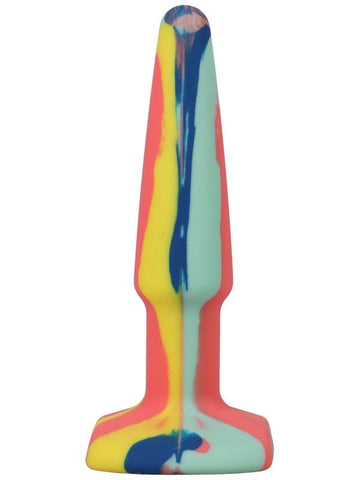 Doc Johnson A-Play Groovy Boxed Silicone Anal Plug Sunrise - Butt Plugs