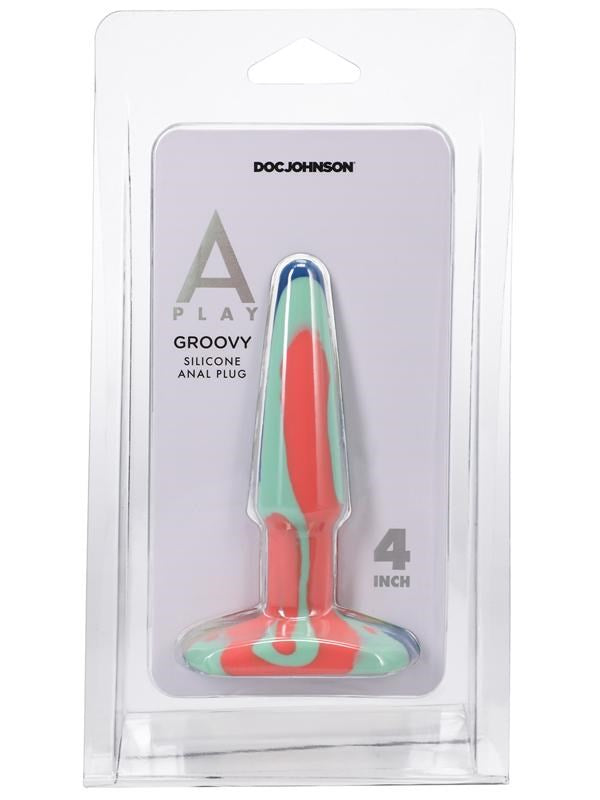 A-Play Groovy Unique Design Silicone Anal Plug Sunrise - - Butt Plugs