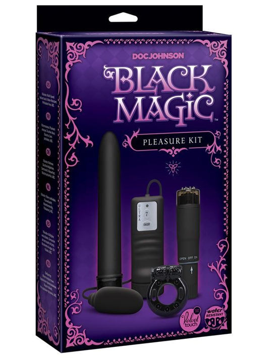 Doc Johnson Black Magic Pleasure Endless Fun Vibrators Set - Sex Kits