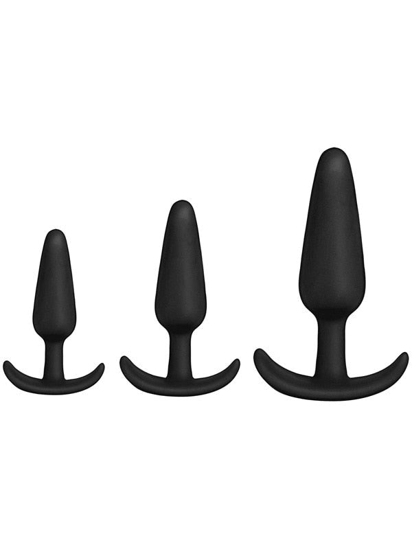 Doc Johnson 3 Graduated Sizes Anal Plug Set In A Bag - - Butt Plugs