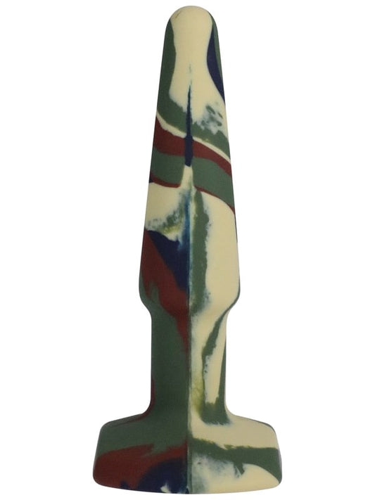 Doc Johnson A-Play Groovy Flexible Silicone Anal Plug Camouflage - Butt Plugs