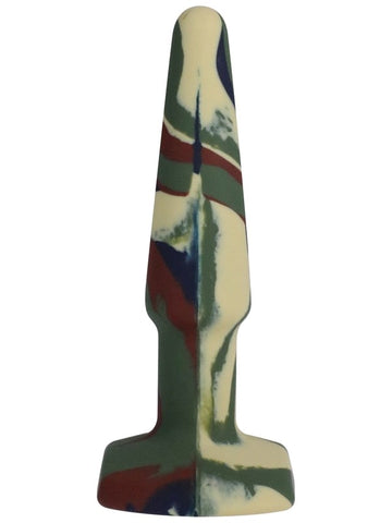 Doc Johnson A-Play Groovy Flexible Silicone Anal Plug Camouflage - Butt Plugs