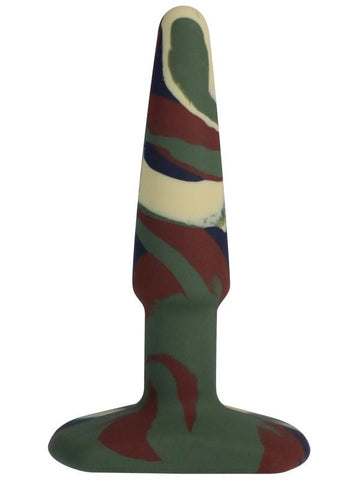 Doc Johnson A-Play Groovy Flexible Silicone Anal Plug Camouflage - Butt Plugs