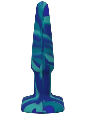 Doc Johnson A-Play Groovy Silicone Anal Play Plug Ocean - Butt Plugs