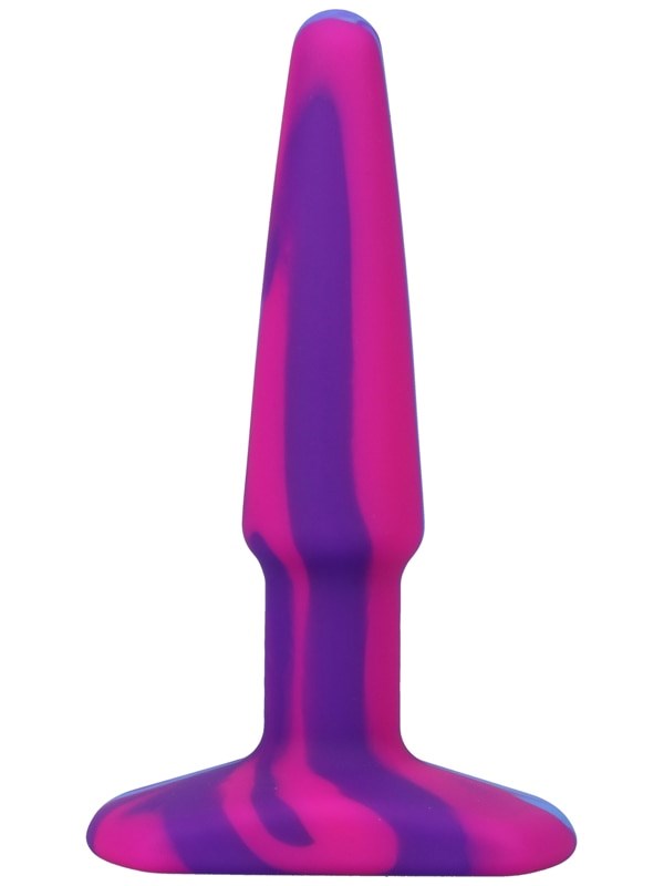 Doc Johnson A-Play Groovy Silicone Anal Plug Berry - - Butt Plugs