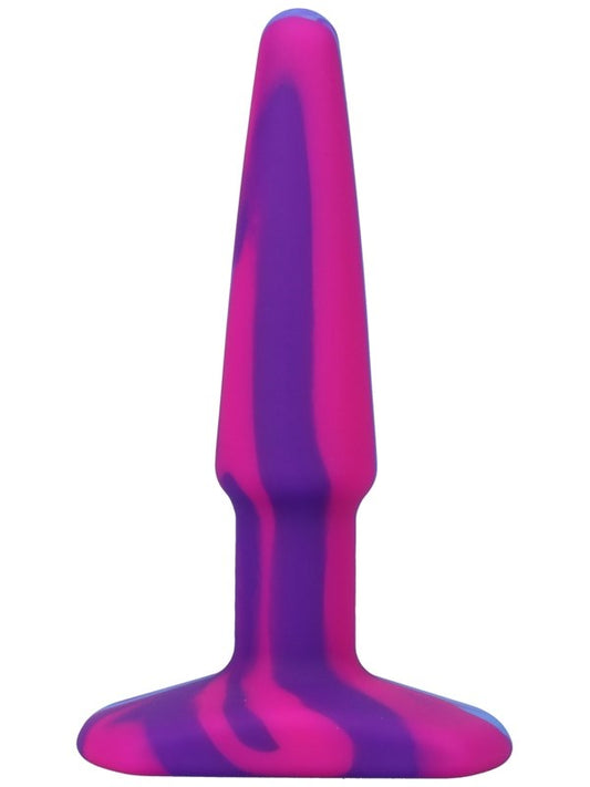 Doc Johnson A-Play Groovy Silicone Anal Plug Berry - Butt Plugs