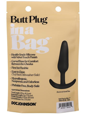 Doc Johnson Beginner-Friendly Butt Plug In A Bag - Butt Plugs