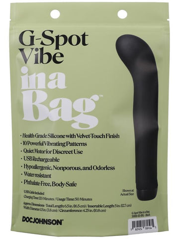 Doc Johnson Discreet & Powerful G Spot Vibe In A Bag - G-Spot Vibrators