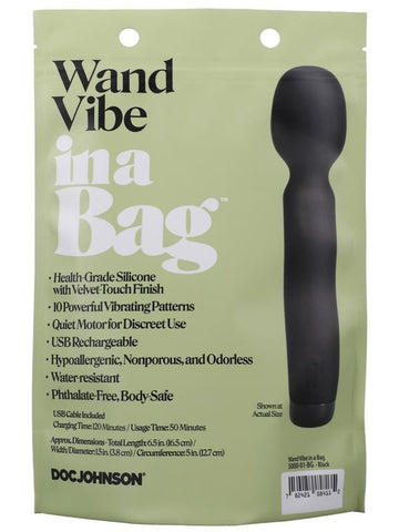 Doc Johnson Rechargeable Body Wand Vibe In A Bag - Body Wands