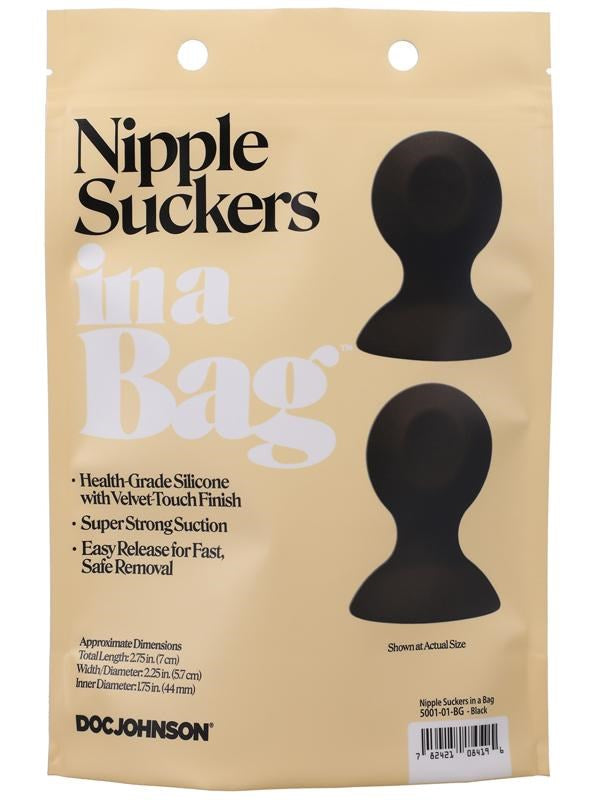 Doc Johnson Silicone Nipple Suckers In A Bag - - Nipple and Clit Clamps