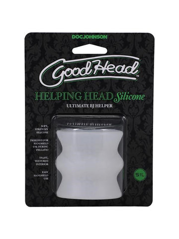 Doc Johnson GoodHead Helping Head Silicone Mini Stroker - Masturbators and Strokers