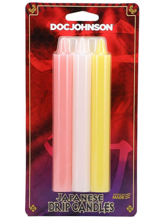 Doc Johnson 3 Pack Japanese Drip Sensation Play Candles - Bath and Intimate Fragrances