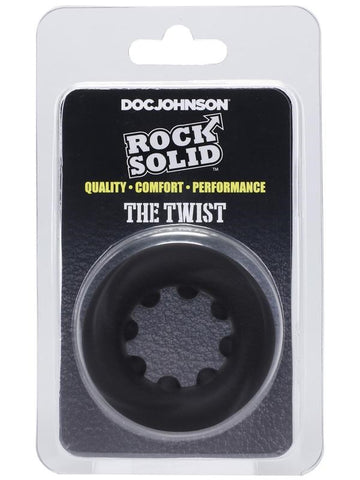 Doc Johnson ROCK SOLID The Twist Silicone Cock Ring - Stretchy Cock Rings