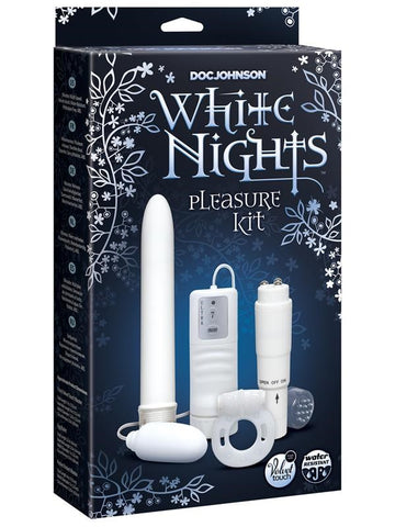 Doc Johnson White Nights Pleasure 4 Piece Vibrators Sex Kit - Sex Kits