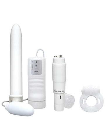 Doc Johnson White Nights Pleasure 4 Piece Vibrators Sex Kit - Sex Kits