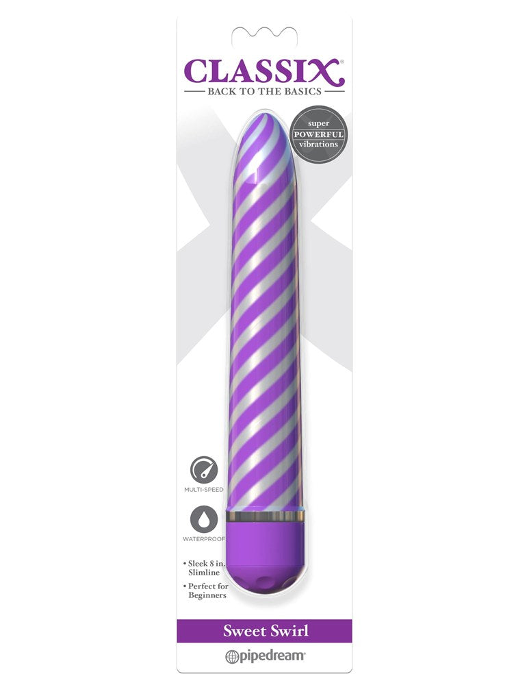 Classix Sweet Swirl 8 Inch Bullet Vibrator - Bullet Vibrators