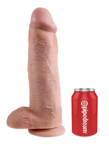 King Cock 12 Inch Realistic Dildo with Balls and Suction Cup - Realistic Dildos